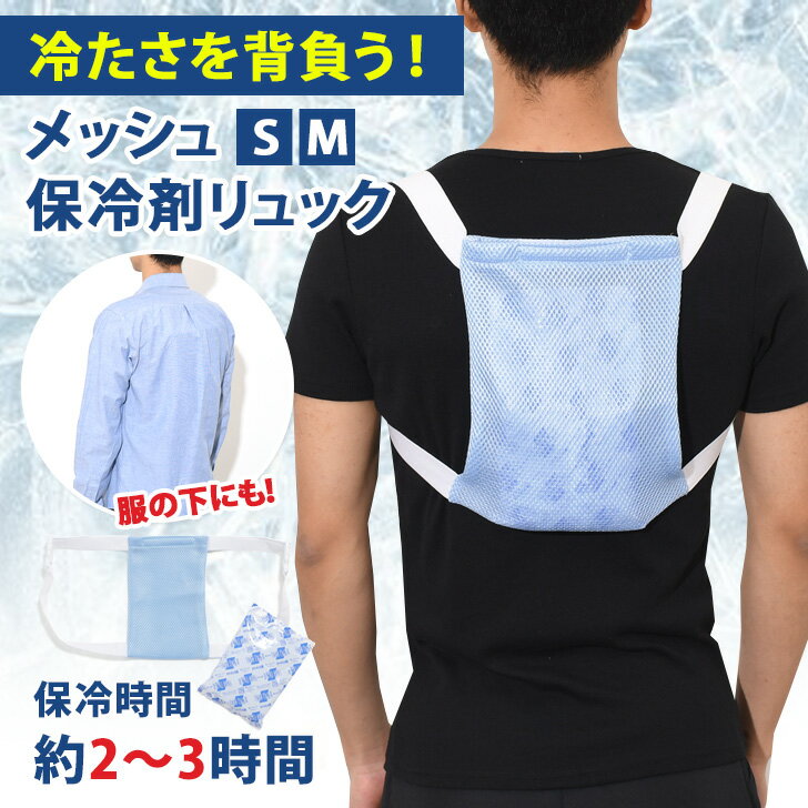 送料無料 冷たさを背負う 保冷剤付きメッシュクールリュック 保冷剤 背中用 冷感 冷却 冷たい ひんやり 暑さ対策 クールダウン 冷ます 長持ち 長時間冷却 保冷 冷凍 アイスパック アイシング …