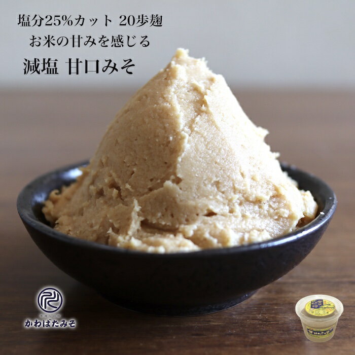 米麹2倍配合の減塩甘口白みそ 750g 塩分25%カット 二十歩麹 麹菌の酵素をたっぷり配合 味噌 無添加 国産大豆 100% 北海道産大豆トヨムスメ使用 わかめや豆腐のみそ汁 さわらの味噌漬け ほうれん草の胡麻和え ギフト プレゼント 贈り物 お中元 お歳暮