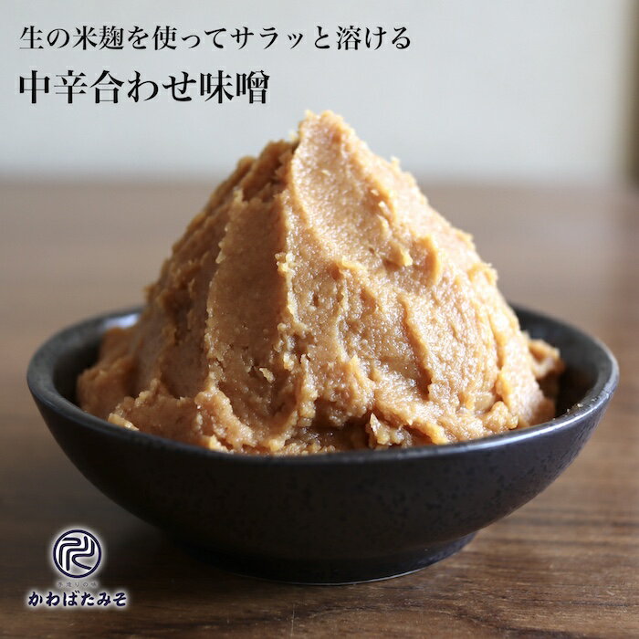 麹菌が生きた生の米麹から作った中辛の無添加米みそ500g 少量 お試し 味噌 無添加 国産大豆 100% お湯にさらっと溶けるまろやかな合わせ味噌 北海道産大豆トヨムスメ使用 お味噌 なすの肉味噌 肉・魚・野菜の味噌漬け 飲食店 旅館 ホテル