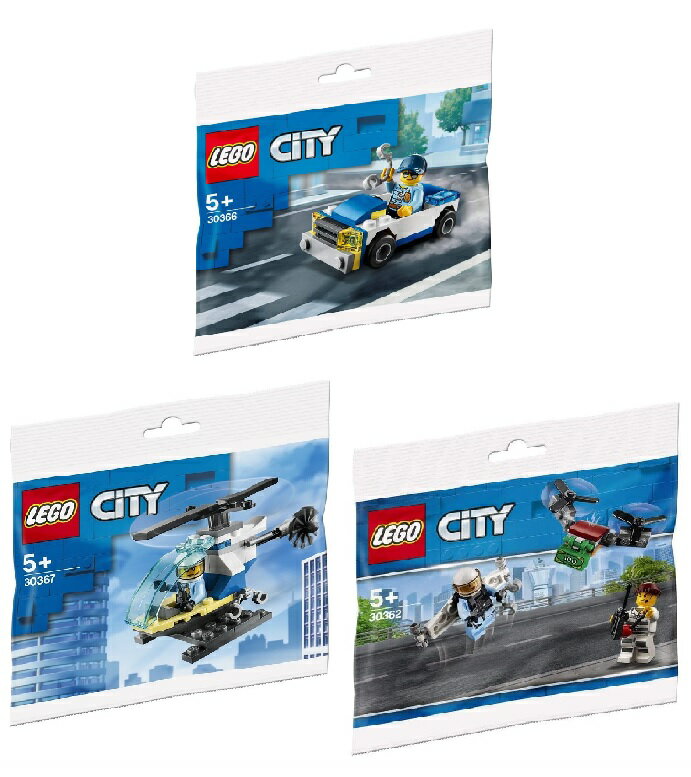 レゴ シティ 警察3種セット ヘリコプター パトカー スカイポリス LEGO CITY Police 30362 30366 30367