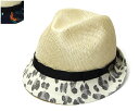 【ポイント10倍】 帽子 ”NINE TAILOR(ナインテイラー)” ストローxパターン中折れ帽 ハット メンズ 春夏 [大きいサイズの帽子アリ]