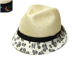 帽子 ”NINE TAILOR(ナインテイラー)” ストローxパターン中折れ帽 ハット メンズ 春夏 [大きいサイズの帽子アリ]