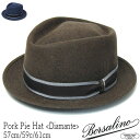 帽子 イタリア製”Borsalino(ボルサリーノ)” ファーフェルトポークパイハット ハット メンズ 秋冬 [大きいサイズの帽子アリ]【コンビニ受取対応商品】