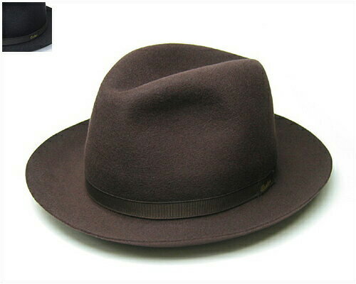 帽子 イタリア製”Borsalino(ボルサリーノ)” ファーフエルトソフト帽 イカロロール 114582 ハット メンズ 秋冬