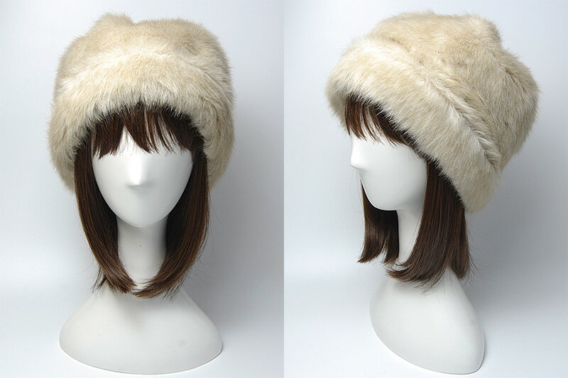 【ポイント5倍】 帽子 ”cableami(ケーブルアミ)” ファートーク FUR TOUQUE 秋冬 レディース 防寒帽子 2