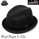 帽子 ”KANGOL(カンゴール)” ウール中折れ帽 ウール中折れ帽 WOOL PLAYER ハット メンズ 秋冬 [大きいサイズの帽子アリ][小さいサイズあり]