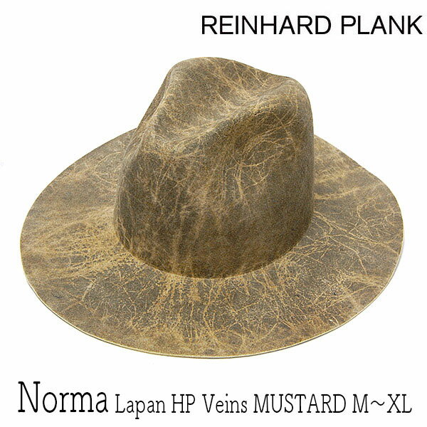 【ポイント10倍】 帽子 イタリア”REINHARD PLANK(レナード プランク)” ファーフエルト中折れ帽 Norma Lapan HP Veins ハット メンズ レディース ユニセックス 秋冬 [大きいサイズの帽子アリ] アウトレットAW21o