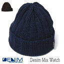 帽子 THE FACTORY MADE(ザファクトリーメイド) インディゴ染めニットキャップ Denim Mix Watch ニット帽 ワッチキャップ メンズ ...