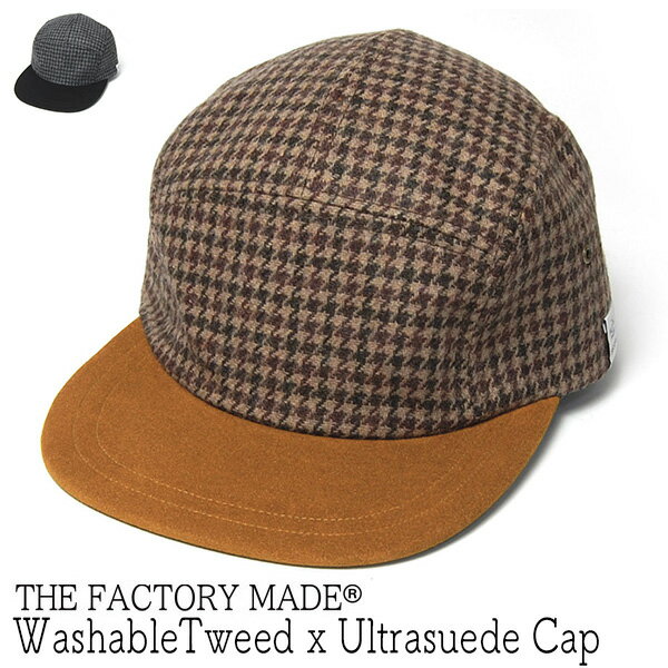 帽子 ”THE FACTORY MADE(ザファクトリーメイド)” ウォッシャブルツイードキャップ WashableTweedxUltrasuede Cap 秋冬 メンズ