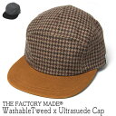 帽子 THE FACTORY MADE(ザファクトリーメイド) ウォッシャブルツイードキャップ WashableTweedxUltrasuede Cap 秋冬 ...