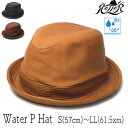  帽子 ”Retter(レッター)” 撥水レザー中折れ帽 Water P Hat ハット メンズ 秋冬 革 日本製 