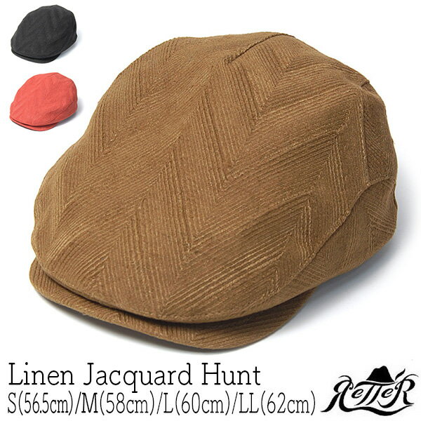  帽子 ”Retter(レッター)” リネンハンチング Linen Jaquard Huntメンズ 春夏 