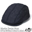 帽子 ”Retter(レッター)” インディゴ染めハンチング Marble Denim Huntメンズ 春夏 大きいサイズの帽子アリ メール便対応可