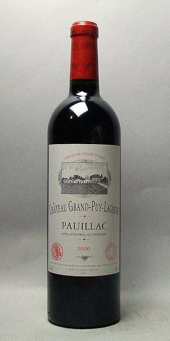 シャトー・グラン・ピュイ・ラコスト [2000] 赤 750ml 【ラベルがカビで汚れていますが品質管理は問題ありません】 ワイン フランス・ボルドー ポイヤック 赤ワイン kawahg