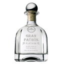 グラン パトロン プラチナ 750ml 40度 正規品 箱付 Patron GRAN PLATINUM Tequila 100% de Agave パトロン メキシコ産 Mexico 100%アガベ テキーラ kawahc