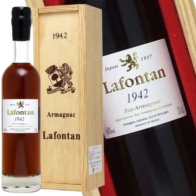 1942年 昭和17年生まれの方へ アルマニャック ラフォンタン 1942 200ml 40度 Armagnac Lafontan kawahc お礼 御礼 ホワイトデー贈って喜ばれるプレゼント ギフト プチギフトにオススメ 人気ギフト お誕生日 送別会退職記念定年記念転勤お礼退職のお祝いにオススメ