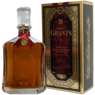 グランツ グラス デキャンタ 21年 700ml 43度 (Grant`s 21YO Rare Old Whisky Decanter) ウィスキー kawahc