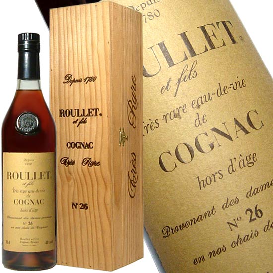 ルレー トレラール オルタージュ NO.26 700ml 41度 (Roullet Tres rare eau-de-vie No.26 Cognac) ※およそ15年ほど前にボトリングされた貴重なコニャック。 オールドヴィンテージにご理解のある方のみのご購入でお願いいたします。 ギフト kawahc
