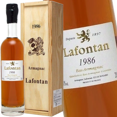 ［1986］年 昭和61年生まれの方へ アルマニャック ラフォンタン ［1986］ 200ml 40度 (Armagnac Lafontan ［1986］) …