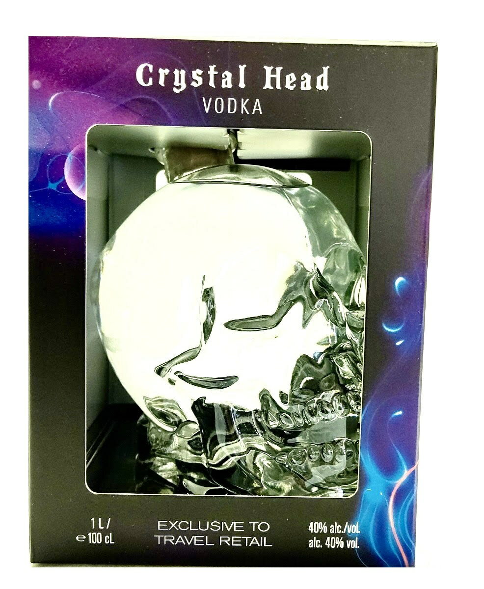 クリスタル ヘッド ウォッカ お徳用 1000ml 40度 箱付 Crystal Head Vodka がい骨 骸骨 頭蓋骨 髑髏 ドクロ ガイコツ スカル ク...