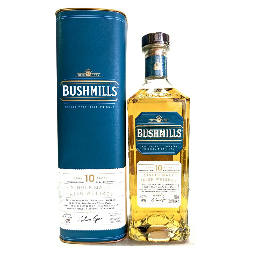 ブッシュミルズ モルト 10年 700ml 40度 箱付 bushmills Blended Irish Whiskey アイリッシュウイスキー イギリス英国アイルランド kawahc