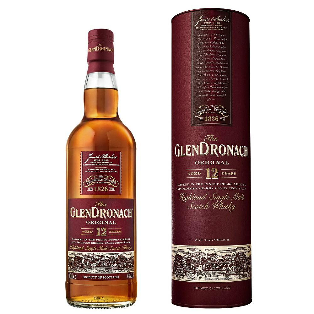 グレンドロナック 12年 箱付 シェリーカスク 700ml 43度 The GlenDronach Original 12Years ハイランドモルト・ハイランド地区シングルモルト ウイスキー イギリス英国スコットランド kawahc ※おひとり様1ヶ月に1本限り