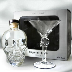 クリスタル ヘッド ウォッカ カクテル グラス付 750ml 40度 箱付 頭蓋骨 髑髏 ドクロ crystal head vodka カナダ産 kawahc ...