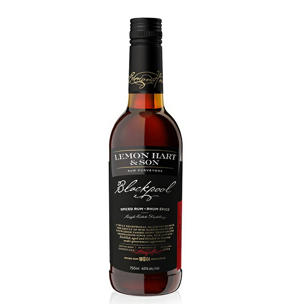 レモンハート ブラック プール スパイスドラム 750ml 43度 (Lemon Hart BLACKPOOL SPICED Rum) kawahc