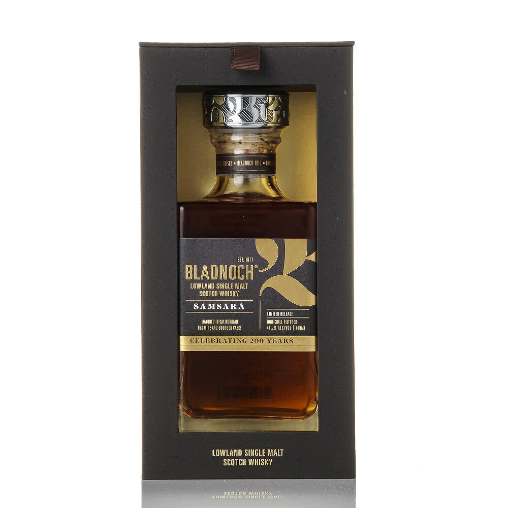 ブラドノック サムサラ 700ml 46.7度 正規輸入品 箱付 Bladnoch Samsara ローランドモルト Lowland Single Malt Scotch whisky レッドワイン＆バーボンカスク 設立200周年記念ボトル kawahc