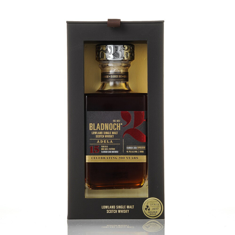 ブラドノック 15年 アデラ 700ml 46.7度 正規輸入品 箱付 Bladnoch Adela 15Year ローランドモルト Lowland Single Malt Scotch whisky オロロソシェリーカスク熟成 設立200周年記念ボトル kawahc