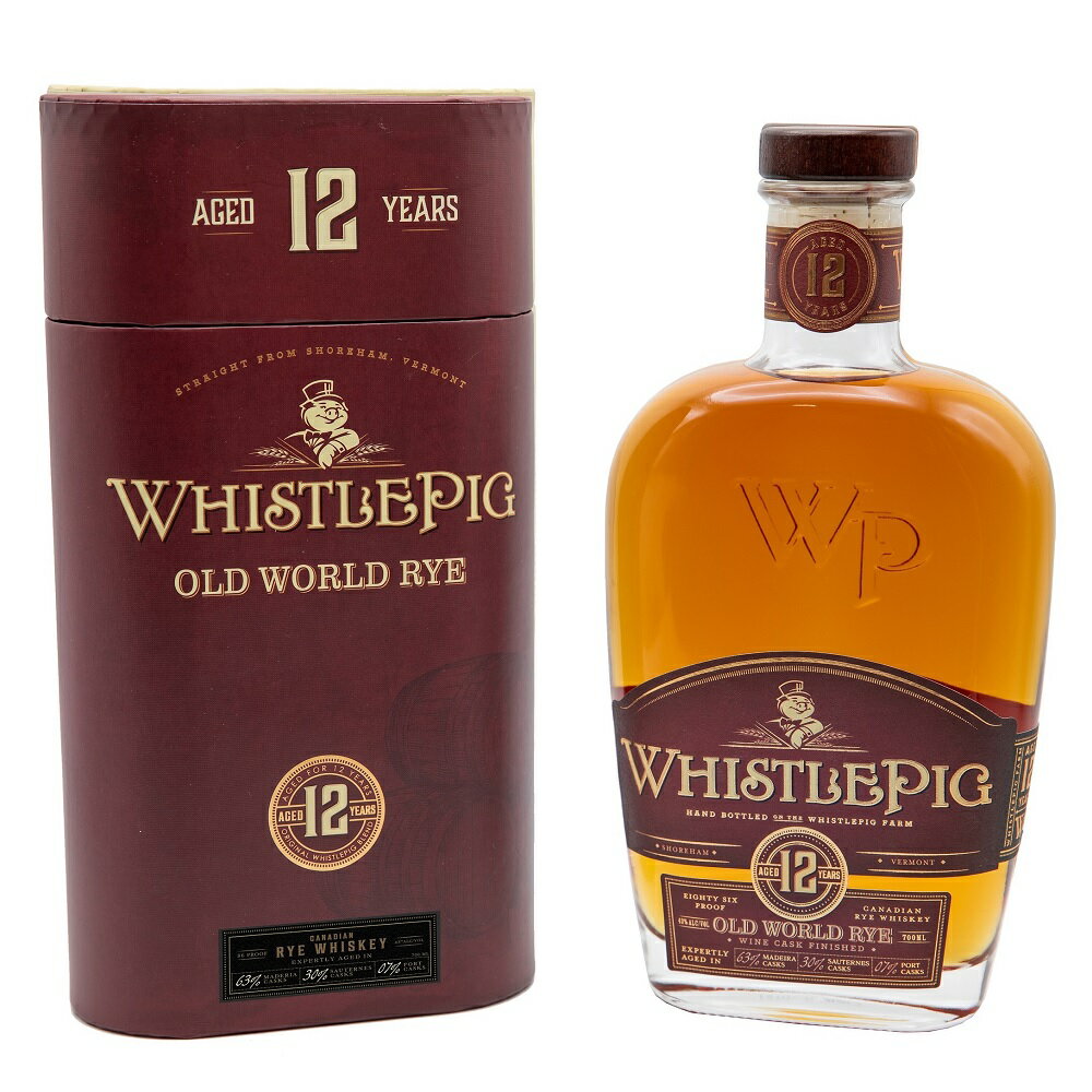 ホイッスルピッグ 12年 オールド ワールド ライ 700ml 43度 正規輸入品 whistle pig 12year Old World Cask Finish アメリカンウイスキー ライウイスキー American rye Whisky kawahc