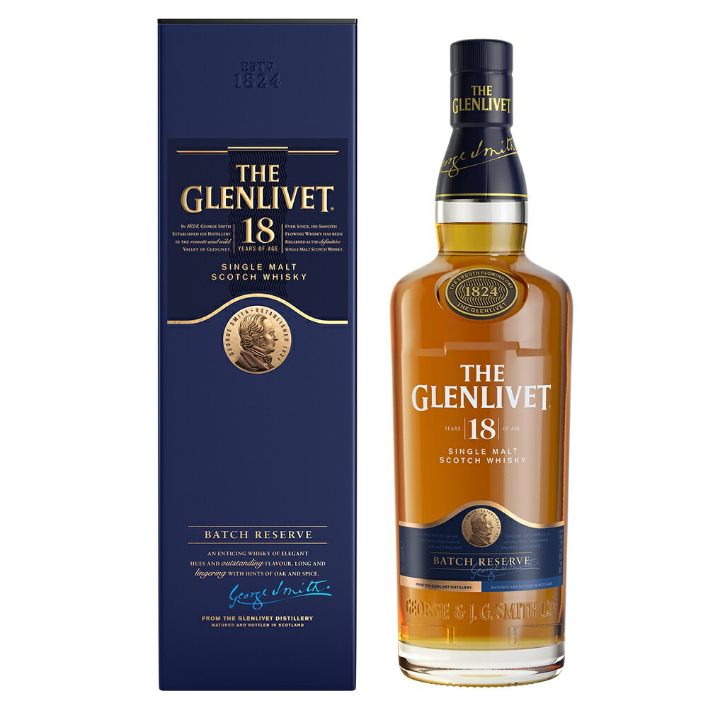 グレンリヴェット 18年 700ml 40度 正規品 箱付 ニューボトル ザ・グレンリベット The Glenlivet 18years スペイサイドモルト シングルモルトウイスキー SpeysideMalt Single Malt Scotch Whisky kawahc ※おひとり様1ヶ月に1本限り (別ページの18年含む)