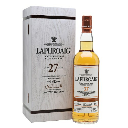 ラフロイグ 27年 700ml 41.7度 木箱付 (Laphroaig 27YO) アイラ島産ウヰスキー アイラモルト シングルモルトウイスキー kawahc