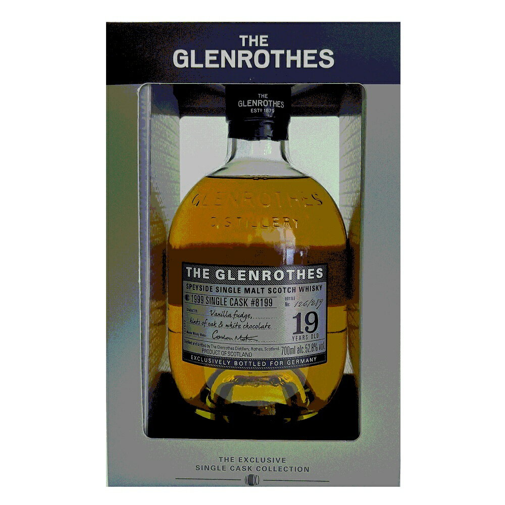 グレンロセス 19年  700ml 52.8度 シングルカスク #8199 箱付 The Glenrothes スペイサイドモルト シングルモルトウイスキー SigleCask SpeysideMalt Single Malt Scotch Whisky kawahc