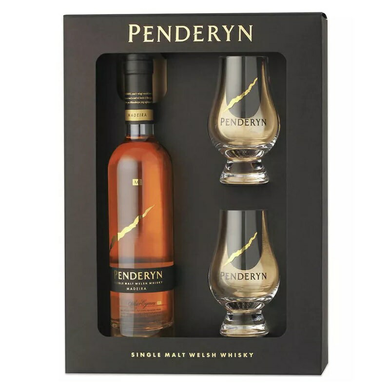 ペンダーリン グラス2脚付 ギフトセット 375ml 46度 正規品 箱付 Penderyn Madeira ペンダリンマディラシングルモルトウイスキー ウェーリッシュモルト ウェールズモルト kawahc