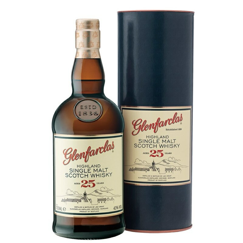 グレンファークラス 25年 700ml 43度 正規品 箱付 Glenfarclas 25years グレン ファークラス スペイサイドモルト シングルモルトウイスキー SpeysideMalt Single Malt Scotch Whisky 嬉しい お礼 御礼 プチギフト 喜ばれるプレゼント※おひとり様1ヶ月に1本限り kawahc