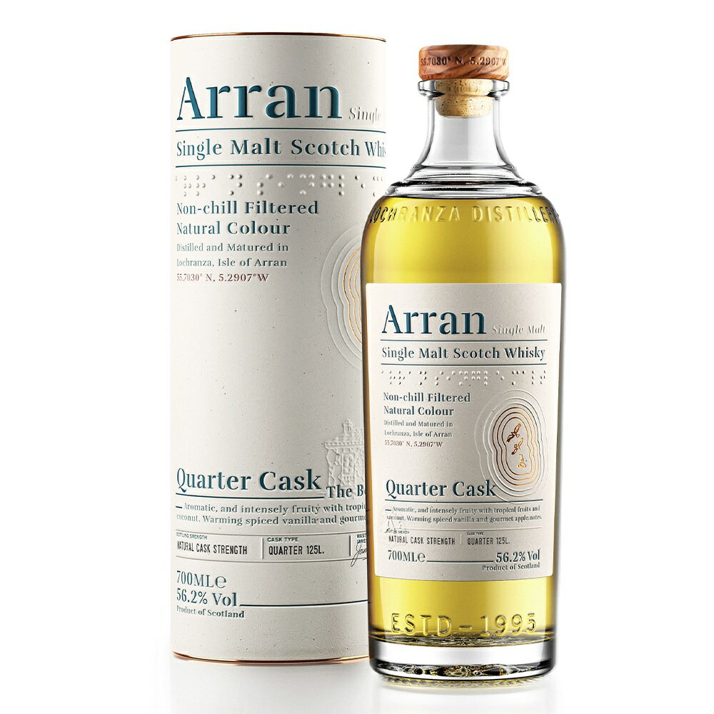 アラン クォーターカスク 700ml 56度 正規輸入品 Arran Quarter Cask アラン蒸溜所 Arran Distillery アランモルト アイランドモルト シングルモルトウイスキー Single Malt Whisky kawahc ※おひとり様1本限り