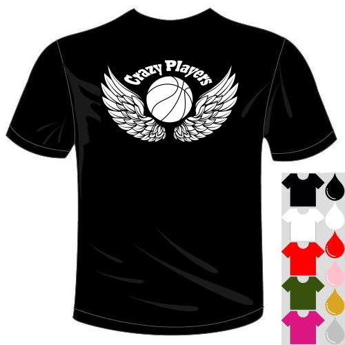 河内國製作所 「クレイジープレイヤーズバスケットボールTシャツ」全5色。バスケットボールおもしろTシャツ 文字T-shirt おもしろてぃ..