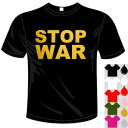 STOP WAR Tシャツ 全6色 反戦 おもしろTシャツ ドライ 半袖 メール便は送料無料 河内國製作所 