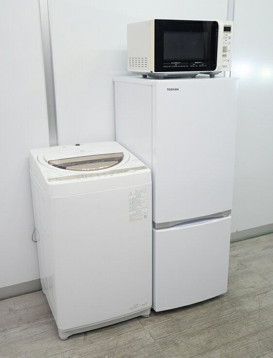 東芝製/21年,22年式/153L,6kg/中古家電3点セット
