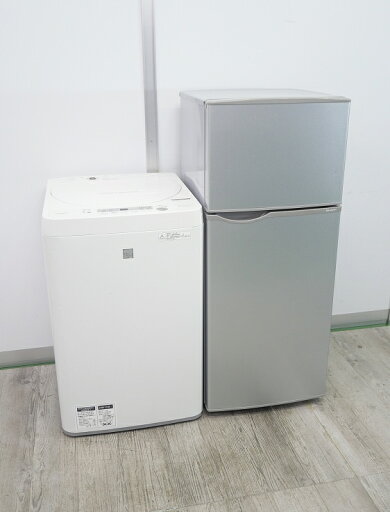 シャープ製/17年,18年式/118L,5.5kg/中古家電2点セット シャープ製/17年,18年式/118L,5.5kg/中古家電2点セット