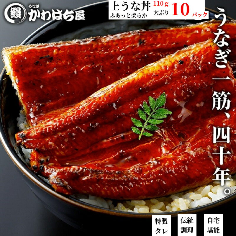 うなぎ 通が選んだ 上うな丼 10人前 丼110g×10P 鰻 こんなうなぎ初めて 一口～が美味しい 上級の原料より生まれる 蒲焼 敬老 ギフト 炭火勢力 精力 タレ付 一味ふた味違う