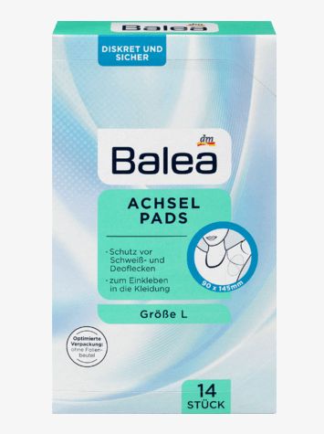 内容量 14個 原産国 ドイツ製 Balea バレア デオドラント脇パッド サイズL 14個 Balea Deo Achselpads Größe L, 14 St 製品説明 ・脇の下の汗を確実に吸収 ・汗汚れや臭いから守る ・脇の下をみずみずしく、服をきれいなままに ・皮膚科学的に承認された皮膚適合性 目立たず安全な汗対策・Baleaの脇パッドは、新たな汗を確実に吸収して閉じ込めます。薄くて粘着性のある脇パッドを服の内側に貼り付けるだけです。その結果、服にシミはつかず、脇の下のみずみずしさを長く保つことができます。 製品特徴 肌タイプ:普通肌/すべての肌タイプ 適用範囲:ボディ ターゲットの性別:ユニセックス 使用方法 脇パッドを衣類に接着します。ぴったりとフィットするように、衣類は乾いている必要があります。 成分、特徴 正しく使用しても脇の下に皮膚刺激を感じた場合は、使用を中止してください。 注意事項 ※・当店でご購入された商品は、原則として、「個人輸入」としての取り扱いになり、全てドイツのベルリンからお客様のもとへ直送されます。 ・個人輸入される商品は、すべてご注文者自身の「個人使用・個人消費」が前提となりますので、ご注文された商品を第三者へ譲渡・転売することは法律で禁止されております。 ・通関時に関税・輸入消費税が課税される可能性がありますが、関税、輸入消費税、通関手数料等が発生した場合は当店で負担致しますのでご安心ください。関税をお支払いいただいたお客様は、お問い合わせフォームからご連絡をお願い致します。＊色がある場合、モニターの発色の具合によって実際のものと色が異なる場合がございます。