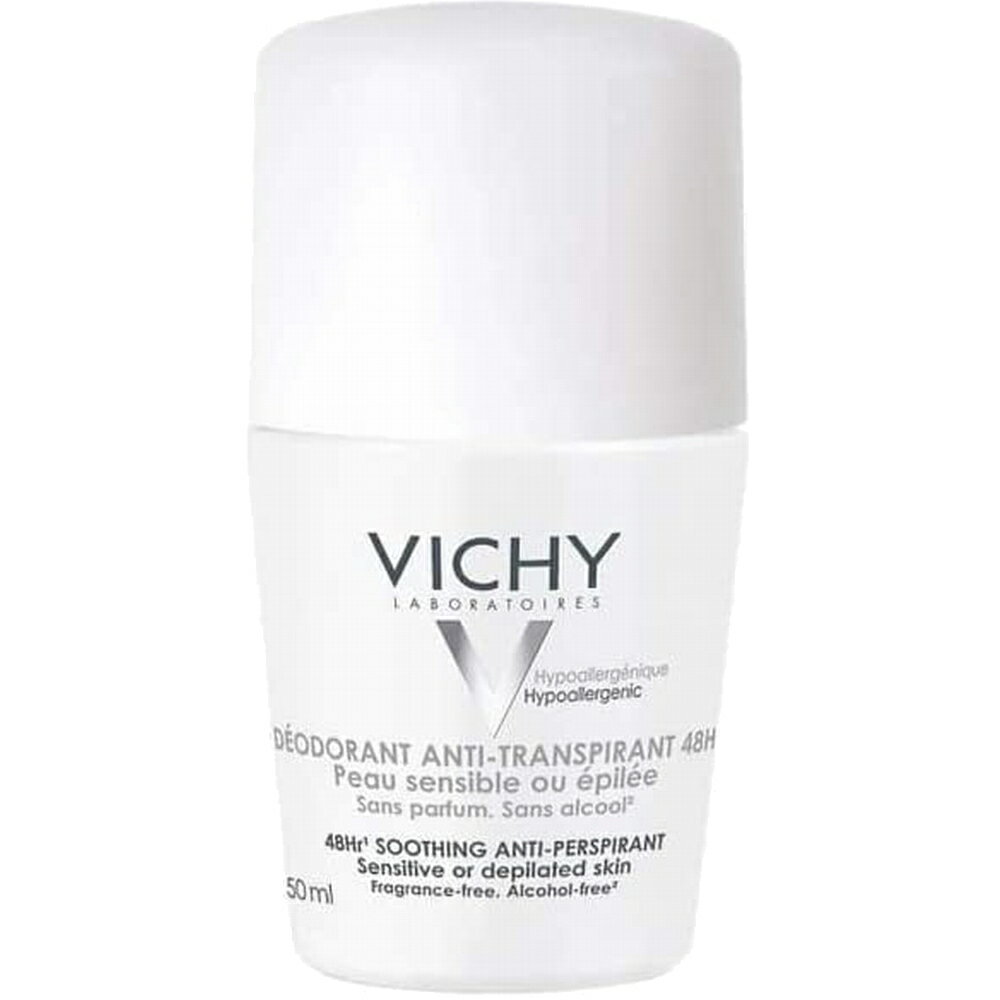 VICHY ヴィシー ロールオン デオドラント 敏感肌 Sensitive Or Shaved Skin 48時間 センシティブ 剃った後の肌 アルコールフリー 制汗剤 50ml 海外通販