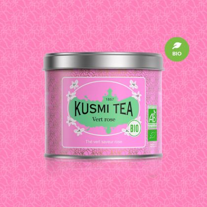 【送料無料】KUSMI TEA クスミティー グリーンティーローズ オーガニック メタルカン 100g 海外通販