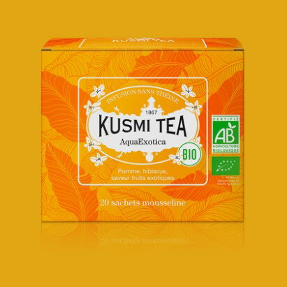 【送料無料】KUSMI TEA クスミティー アクアエグゾティカ オーガニック ティーバッグ 20個入り 海外通販