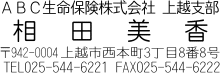 捺印しやすい社判/領収書に押す会社や店舗・お店の住所スタンプ/見本8/送料無料/キレイな印面/ブラザースタンプ2260[住所印][スタンプ][即日][シャチハタ][ゴム印][イラスト入り][はんこ]