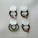 【店内商品2点以上購入で20%OFF】★着後レビューで特典★ ヘアゴム 子供用 キッズ ハート 2点セット かわいい 韓国 おしゃれ 髪留め 女の子 アクセサリ...