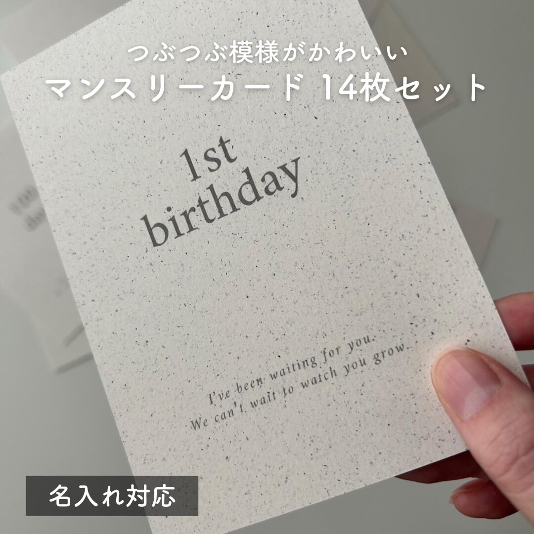 【ブラックフライデー限定】《店内商品2点以上購入で20%OFF》【レビュー特典付き】 つぶつぶ マンスリーカード 14枚セット 月齢カード ベビー just born 100日 ハーフバースデー 1歳 誕生日 成長記録 北欧デザイン 出産祝い 成長記録 フォトカード おしゃれ ギフト