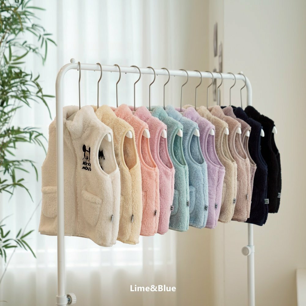 ★SALE★ 80cm 90cm 100cm 110cm 120cm ベスト アウター コート 女の子 男の子 子供用 赤ちゃん用 ベビー キッズ 赤ちゃん 韓国子供服 子供服kawaiiZOU 可愛い 出産祝い 兄弟 姉妹 リンクコーデ Lime&blue2022fw 裏起毛 Disney ディズニーのサムネイル